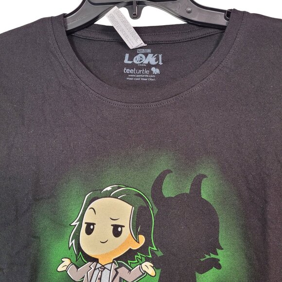 Loki Ladies T-Shirt "Good? Bad? Bit Of Both." Graphic Print  Black Size Large - Picture 4 of 7